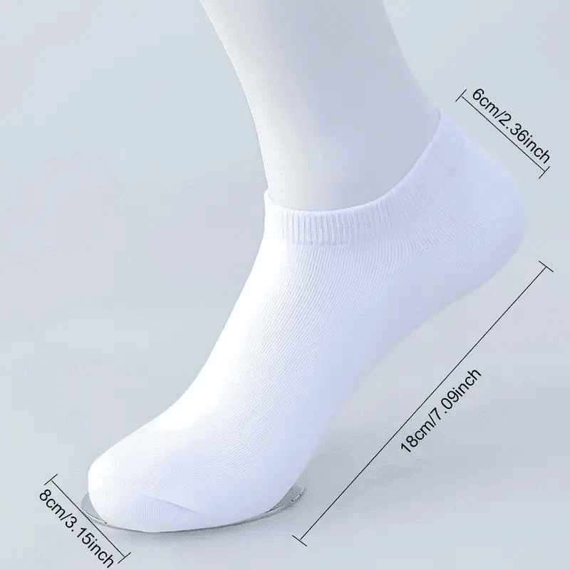 10 Pairs Unisex No-Show Ankle Socks: Breathable, Anti-Odor Comfort Fit