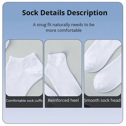 10 Pairs Unisex No-Show Ankle Socks: Breathable, Anti-Odor Comfort Fit