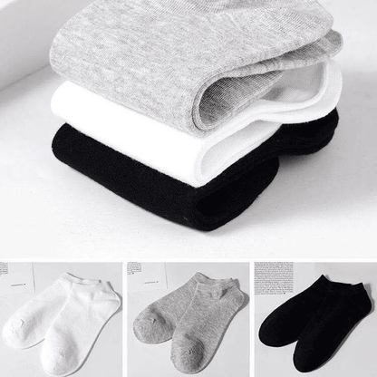 10 Pairs Unisex No-Show Ankle Socks: Breathable, Anti-Odor Comfort Fit
