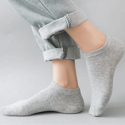 10 Pairs Unisex No-Show Ankle Socks: Breathable, Anti-Odor Comfort Fit