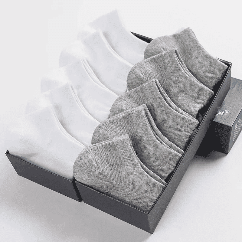10 Pairs Unisex No-Show Ankle Socks: Breathable, Anti-Odor Comfort Fit