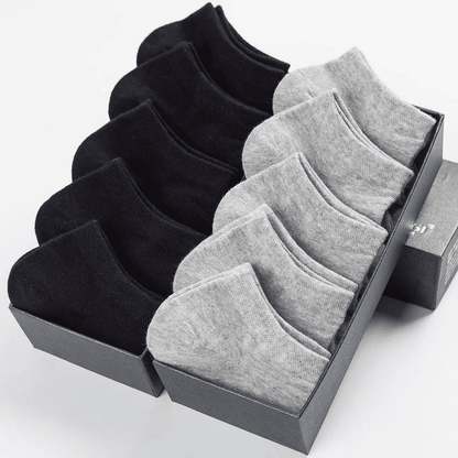 10 Pairs Unisex No-Show Ankle Socks: Breathable, Anti-Odor Comfort Fit
