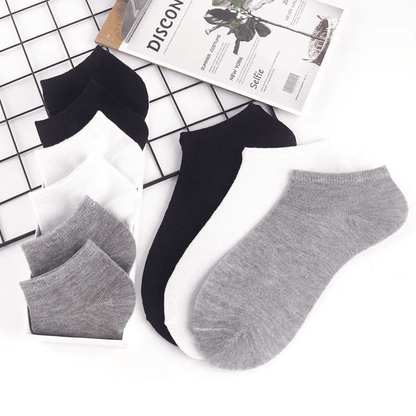 10 Pairs Unisex No-Show Ankle Socks: Breathable, Anti-Odor Comfort Fit