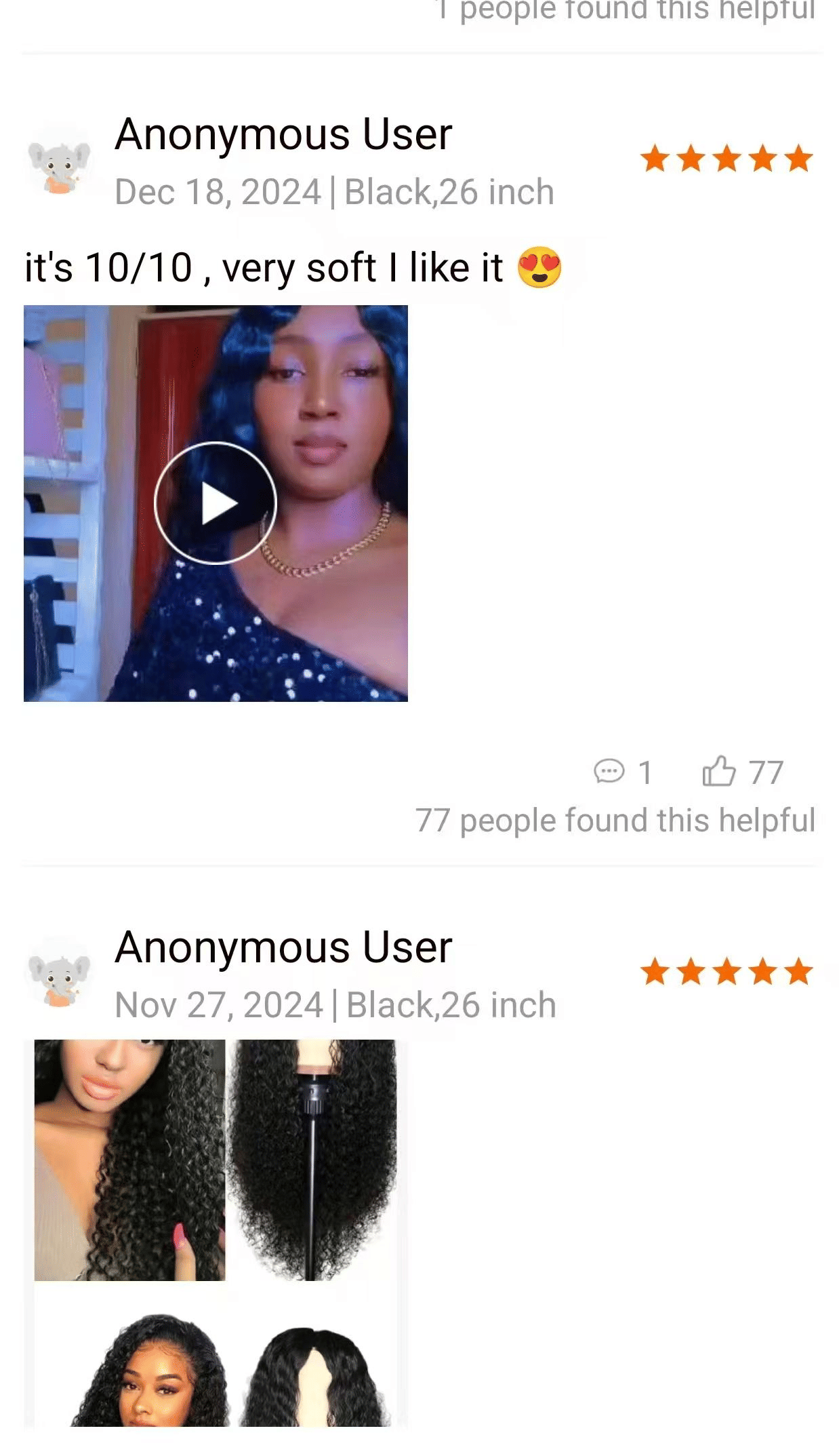 Luxurious 26-inch Long Curly Black Wig for Women - Fashionable Synthetic Hair