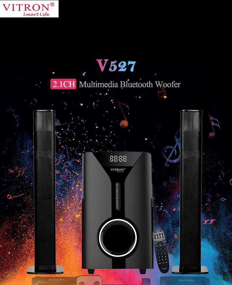 Vitron 9000W Bluetooth Soundbar 2.1CH Multimedia Woofer System V527