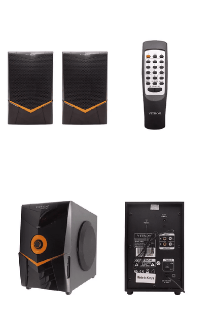 Vitron 2.1CH Multimedia Bluetooth Woofer 5000W Home Audio System Remote