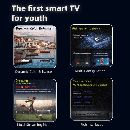 Vitron 32-inch Frameless Smart HD Android 11 TV with Netflix Bluetooth DVB-T2