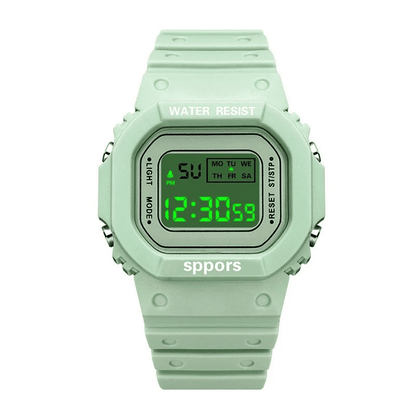 Durable Square Digital LED Electronic Sport Watch for All Ages