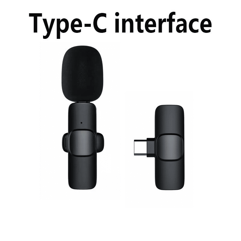 K9 Wireless Lapel Lavalier Microphone with Noise Cancellation for iPhone & Type-C