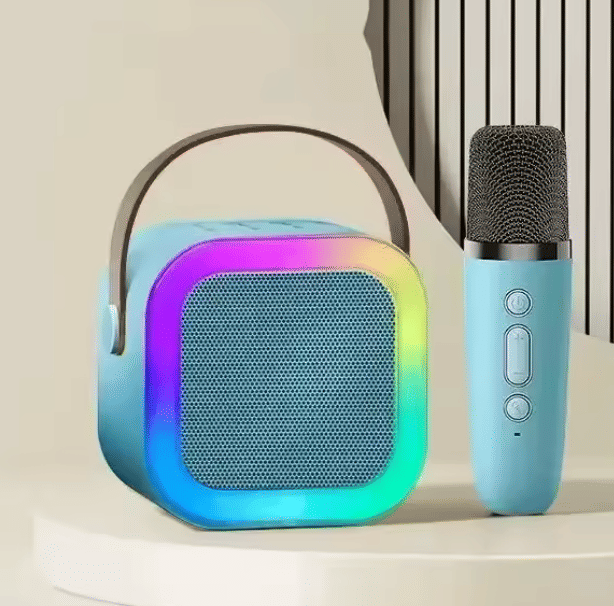 Portable K12 Bluetooth Karaoke Speaker System with Wireless Microphone for Family Fun