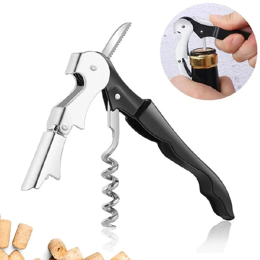 Premium Stainless Steel Wine Bottle Opener Multi-tool Corkscrew with Foil Cutter