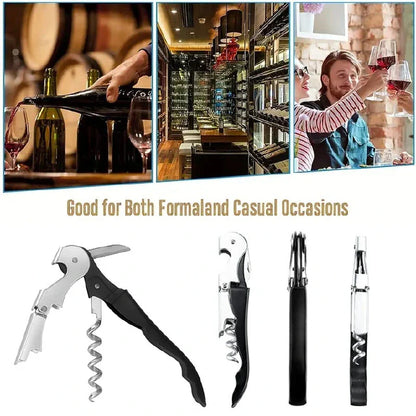 Premium Stainless Steel Wine Bottle Opener Multi-tool Corkscrew with Foil Cutter