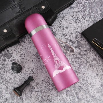 500ml Stainless Steel Metallic Insulated Vacuum Flask Travel Water Bottle