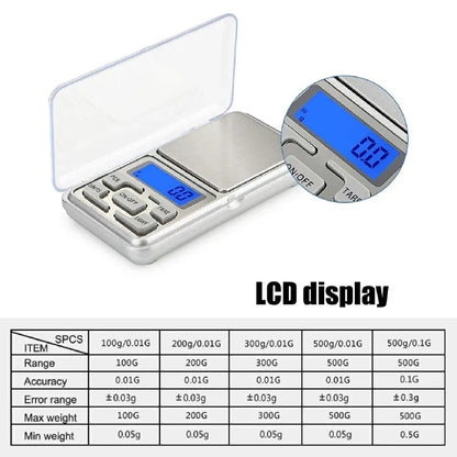 High Precision 500g 0.1g Digital Pocket Scale for Jewelry & Kitchen