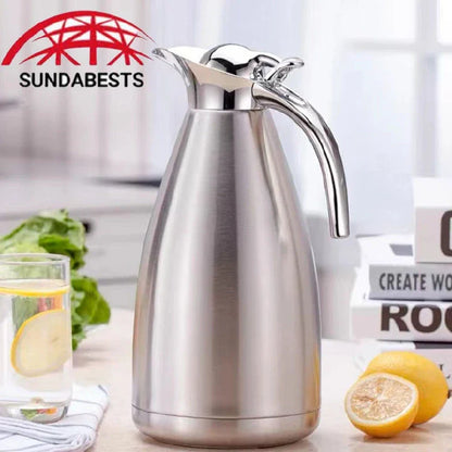 Premium 2.0L Stainless Steel Vacuum Insulated Coffee Pot & Thermos Flask
