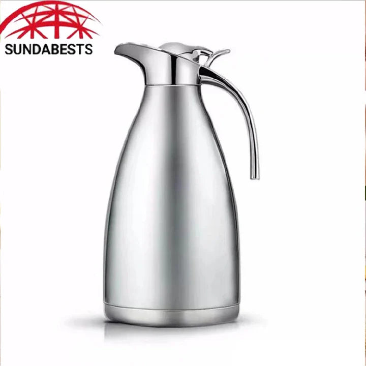 Premium 2.0L Stainless Steel Vacuum Insulated Coffee Pot & Thermos Flask
