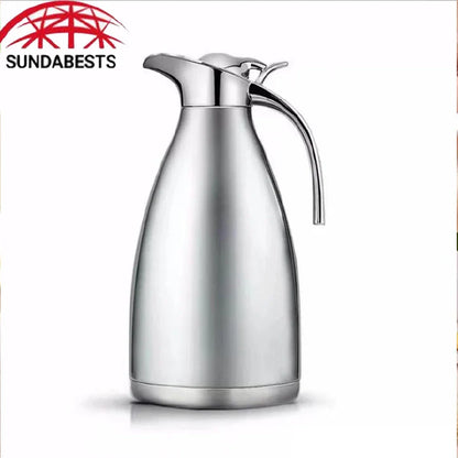 Premium 2.0L Stainless Steel Vacuum Insulated Coffee Pot & Thermos Flask