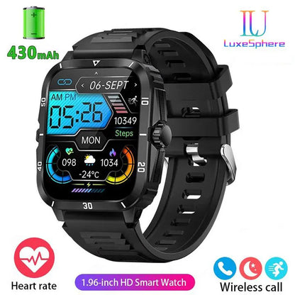 New Arrivals KT71 Smart Watch Men Bluetooth Call Wireless Wristwatch 1.96 Screen Smartwatch 100+Sport Waterproof Smartwatch Fitness Bracelet Heart Rate Blood Pressure Monitor Tracker Sports Smartwatch