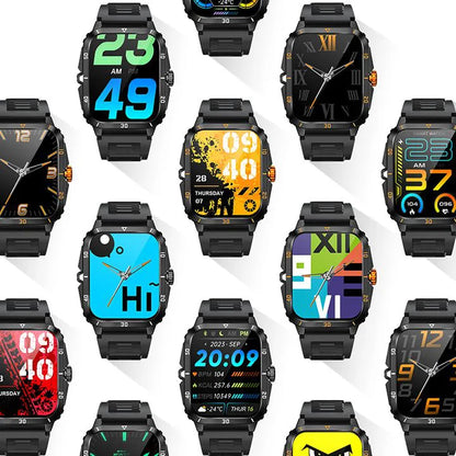 New Arrivals KT71 Smart Watch Men Bluetooth Call Wireless Wristwatch 1.96 Screen Smartwatch 100+Sport Waterproof Smartwatch Fitness Bracelet Heart Rate Blood Pressure Monitor Tracker Sports Smartwatch